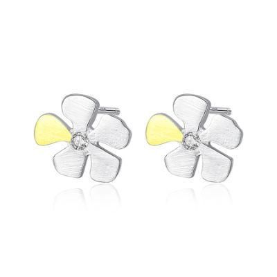 Factory Fashion Jewelry Earrings Five-Color Flower Ear Stud for Women