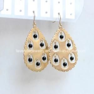 Jewellery Matt Gold Plated with Beads Drop Earrings for Women