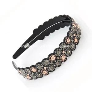 Hair Ornament Hair Band with Czech Rhinestone Hair Jewelry for Women