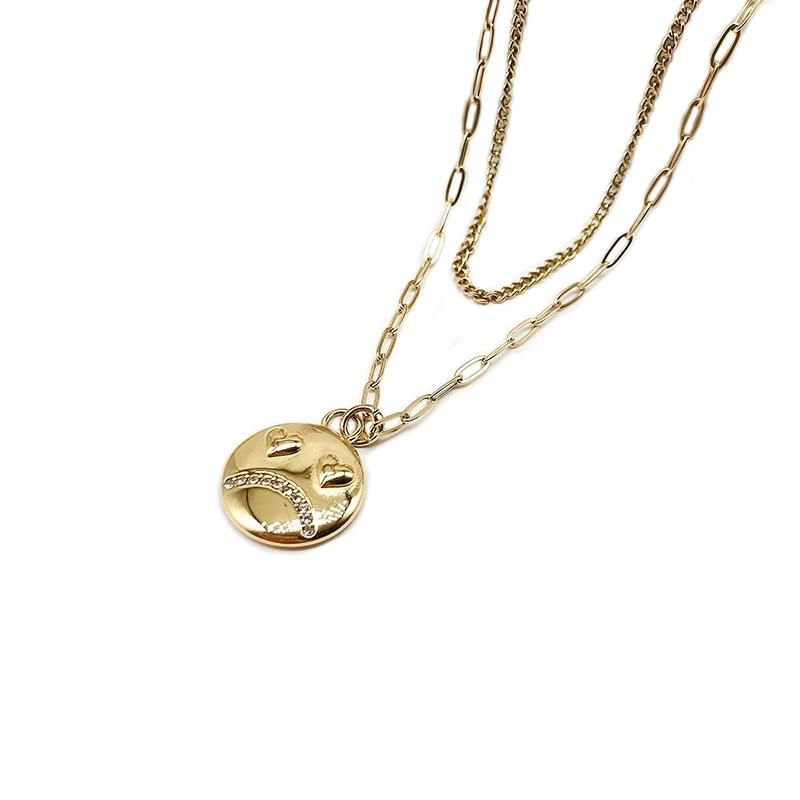 Manufacturer Custom Fashion jewellery New Arrivals Gold Plated Layered Necklace Chain Stainless Steel Jewelry Manufacturer Custom Design