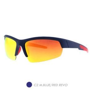 PC Polarized Sports Sunglasses, Plastic Half Frame Sp8002-02