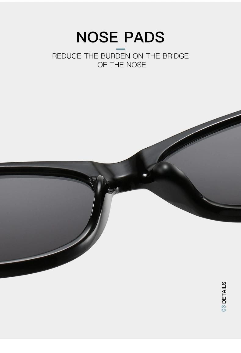 Sunglasses Retro Cat Eye PC Frame Sunglasses Jelly Color Trend Sunglasses Female Cross-Border Ins Net Red Glasses