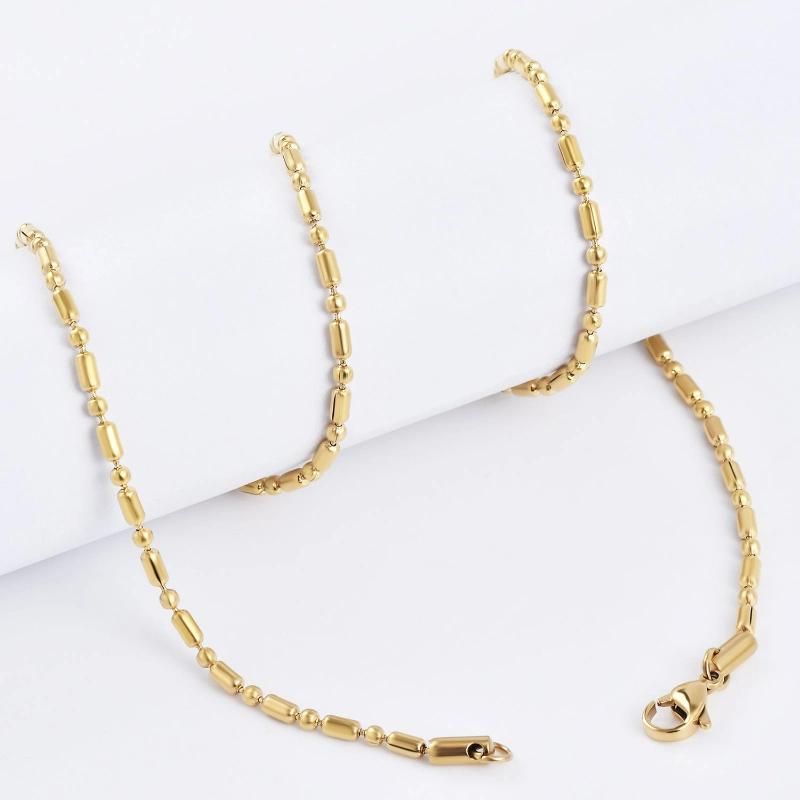 Christmas Gift Jewelry Long Short Bead Chain Bracelet Anklet Necklace for Fashion Jewellry Design