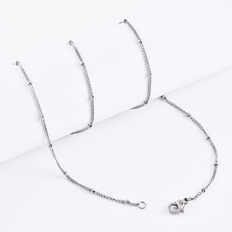 Fashion Accessories Necklace Jewelry Curb Chain Beads Gift Decoration Girl Jewellry Bracelet Anklet for Pendant Design