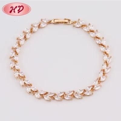 Custom Fashion Jewelry Elegant Diamond 18K Gold Bracelet