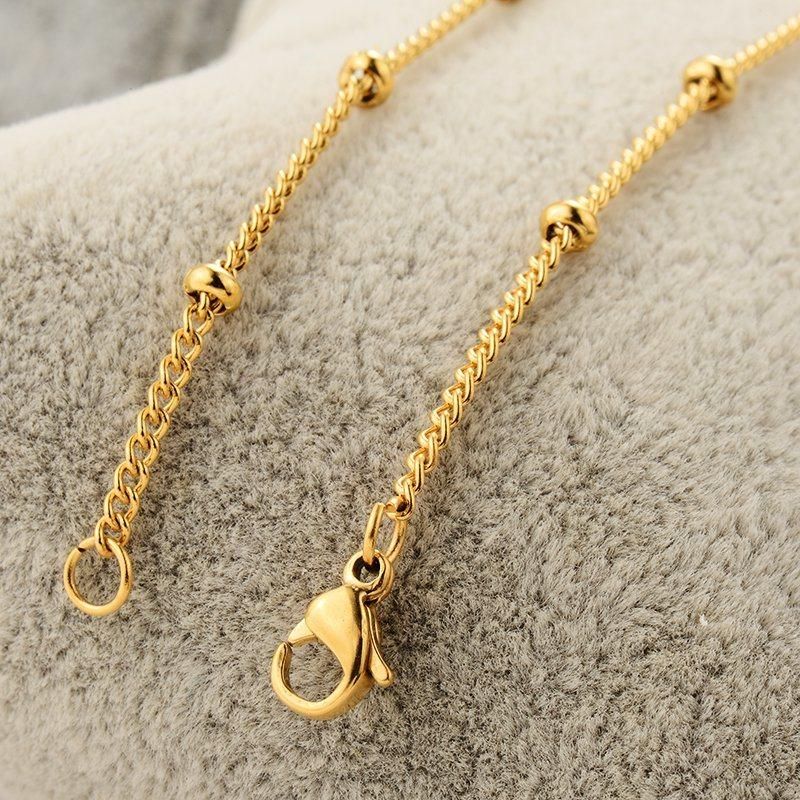 Fashion Jewelry Stainless Steel Polish Cross O Cable Chain