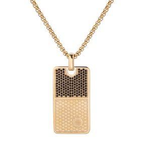 Gold Plated Stainless Steel Army Brand Pendant Necklace