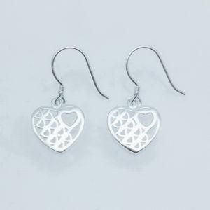 Latest Fashion 925 Silver Earring Heart Type