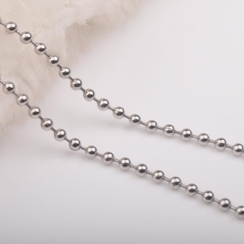 Hot Saling Fashion Stainless Steel Round Bead Necklace Accessories Chain for Jewelry Design