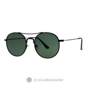 Metal New Fashion Sunglasses, Brand Replicas Aviators Round Frame M6016-02