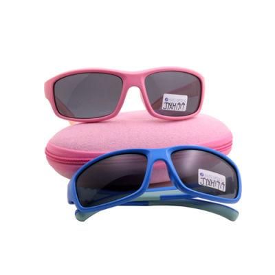 Custom Logo Pink Cute Kids Silicone Rubber Sunglasses for Children