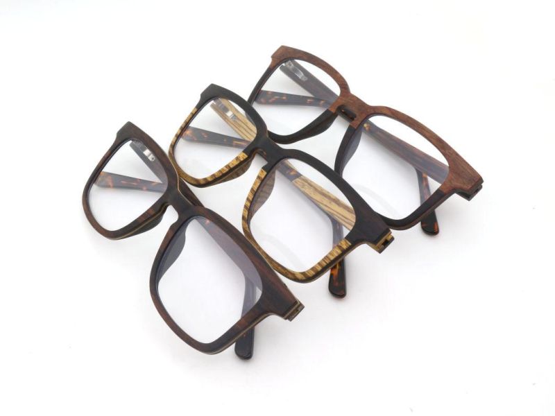 New Design Wholesale Fashionable Wooden Optical Frames Eyewear Ready to Ship