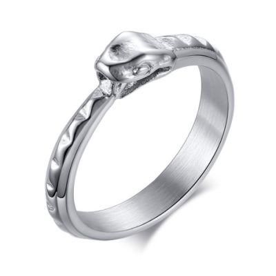 Korean Version of Stainless Steel Silver Snake Ring Hipster Minimalist Ring