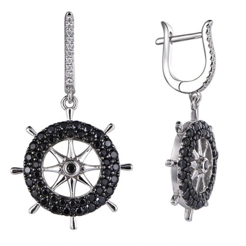 925 Sterling Silver CZ Fashion Couple Earring