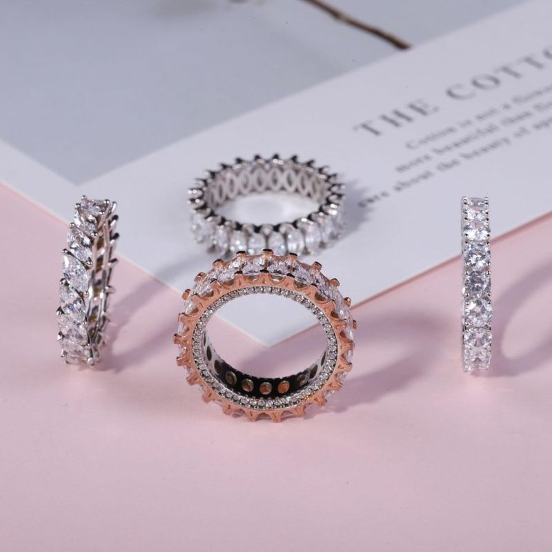 Fashion Jewelry 925 Sterling Silver Luxury Diamond Ring
