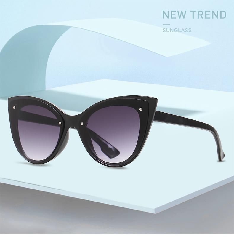 Fashion Sunglassesbig Frame Cat Eye Sunglasses Female European and American Trend Ins Colorful Sunglasses