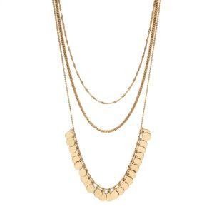 New Design Simple Multiple Layered Metal Chain Bohemian Fashion Necklace