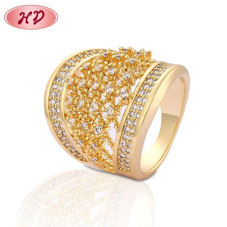 Fashion Silver 18K Gold Plated Stainless Steel Wedding Engagement Jewelry Design Man Finger Rings