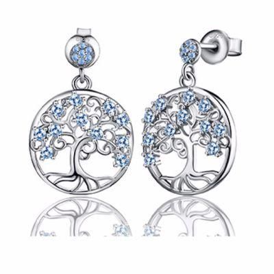 Tree of Life Drop Earring 925 Sterling Silver Jewelry for Women Wholesale