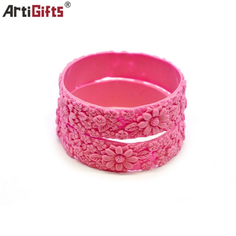 Custom Color Filled Silicone Silicone Bracelet