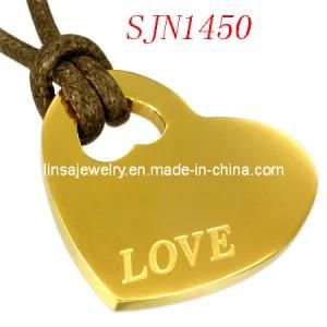 Valentine&prime;s Gift Heart Shaped Gold Plated Stainless Steel Pendants