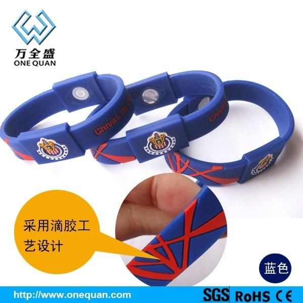 Direct China Factory Price Silicone Sports Bracelet Laser Engraved Adjustable Bangle