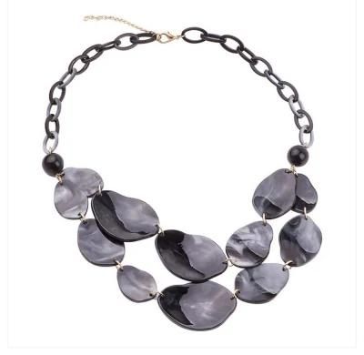 High Quality Accessories Wholesale Fish Scale Design Resin Multi - Layer Necklace