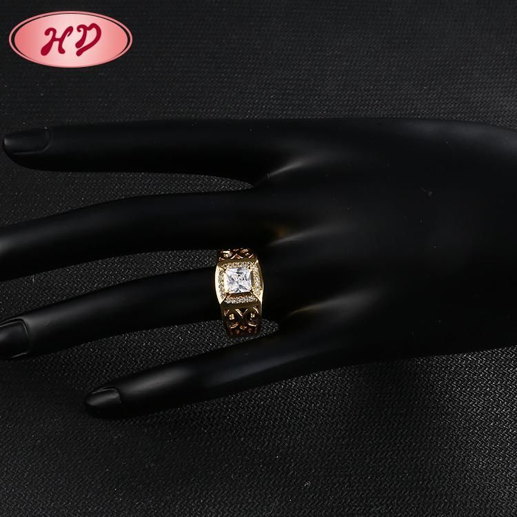 18K 14K Gold Plated Engagement Fashion Wedding Jewelry Stainless Steel Silver Man Finger Rings Design