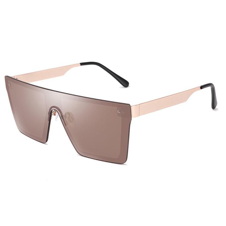 2022 Hot Selling Rimless One Piece Metal Sunglasses