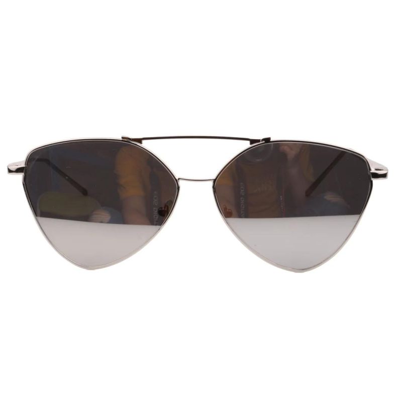 White Mirror Metal High Fashion with Bar Sunglasses