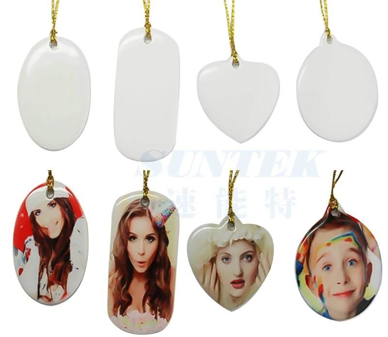 Sublimation Christmas Pendant/Ornament Blank Ceramic Decorations