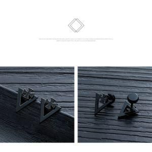 Black Cross Stainless Steel Earrings Stud
