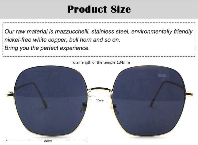 Hot Sale Custom Logo Ready Fashion Metal Frame Women Sunglasses