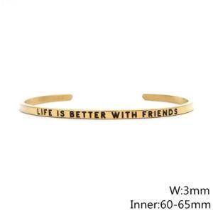 Life Is Better with Friends Text Cuff Bracelet Fashion Bracelet 60X3mm