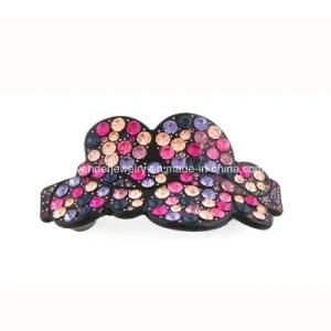 Fashion Flowers Hair Ornament with Rhinestone Hair Clip for Women