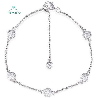 Tennis Diamond Bracelet Gold Lab Grown Fashion Synthetic Diamond Lab Created Polished Loose Diamond