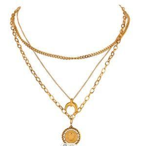 Statement Lion Horns Animal Pendant Necklace Fashion 18 K Metal Stainless Steel Chain Choker Necklace Jewelry Gift 2021