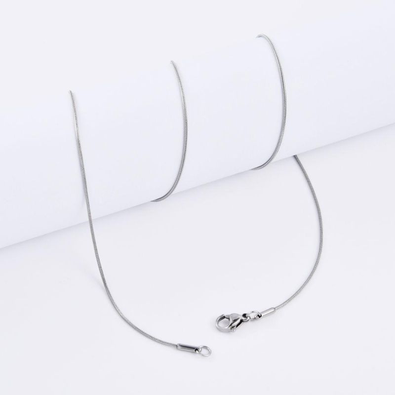 Stainless Steel Round Snake Chain 1.2mm 2mm 2.4mm 3.2mm Round Necklace Accessories for Clothing Glass Body Jewelry