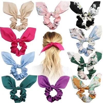 100% 6A Grade 16mm/19mm/22mm/25mm Bunny Ear Silk Hari Scrunchie