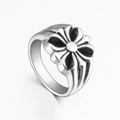 Fashion Cross Design Stainless Steel Ring for Men