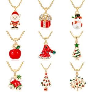 Christmas Necklace Santa Claus Snowman Bell Christmas Fruit Christmas Tree Christmas Hat