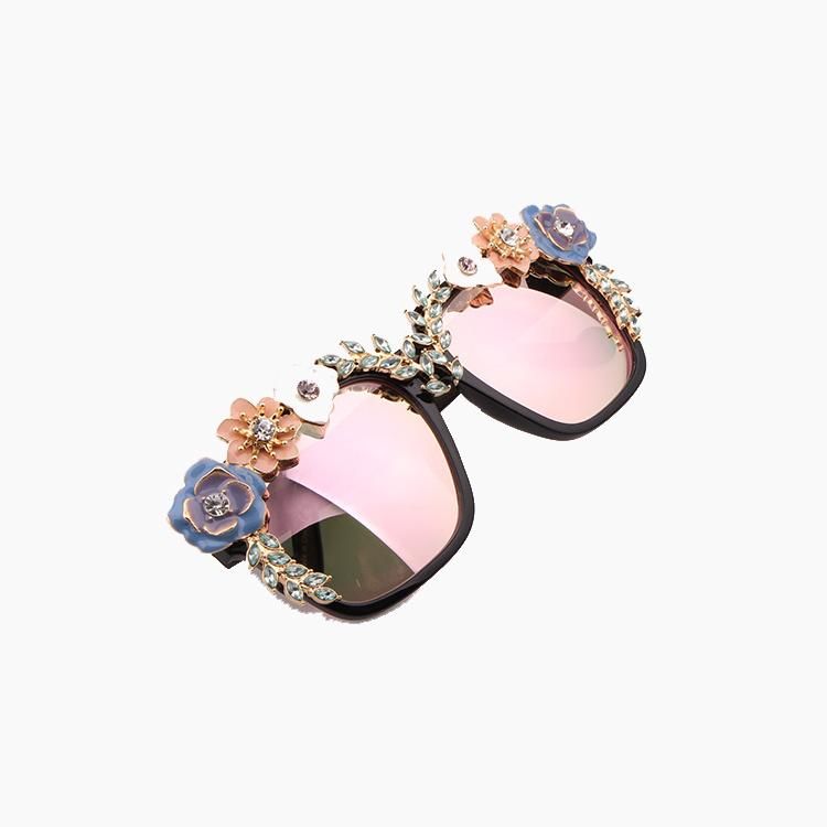 2018 Newly Fashionable Stylish Sunglasses with Flower Decoration