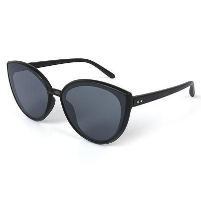 China Manufacturer Cat Eye Sunglasses Outdoor Casual Eyewear Wholesale Brand Unisex Black Sunglass