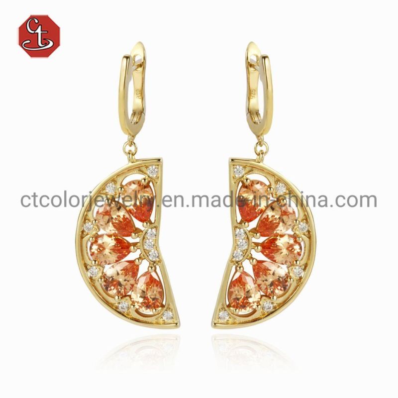 Wholesale fashion jewelry 18k hoop earrings high quality gold plated earrings