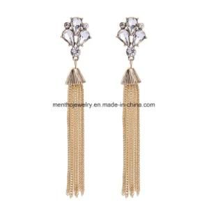 Long Personality Tassel Earring Semi-Precious Jewelry for Women