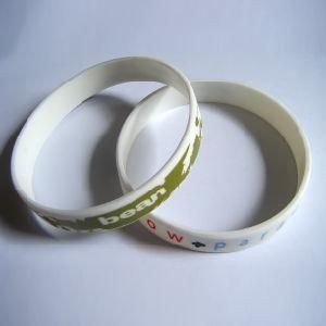 High Quality Plastic Promotional 3D Silicon Bracelet (SB-017)