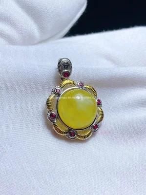 Wholesale Yellow Pendant Mellite/Honeystone Pendant Natural Stone