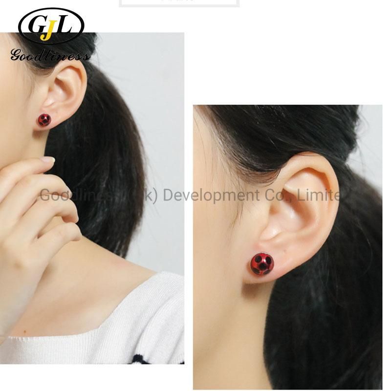 Fashion Enamel Beetle Animal Shape Earring Stud Jewelry