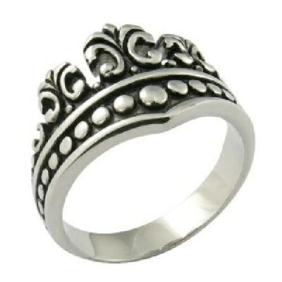 Steel Ring Mini Jewelry Crown Ring