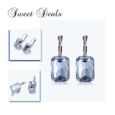 Christmas Crystal Gemstone Earrings Multicolor Earrings
